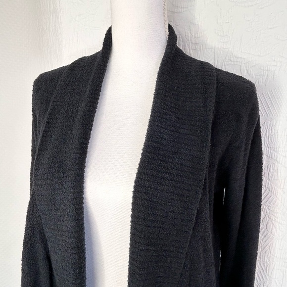 Barefoot Dreams Cardigan Cozy Chic Lite Circle Cardi Black Size Small - Picture 10 of 16